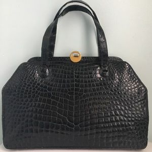 Vintage REAL Crocodile skin bag